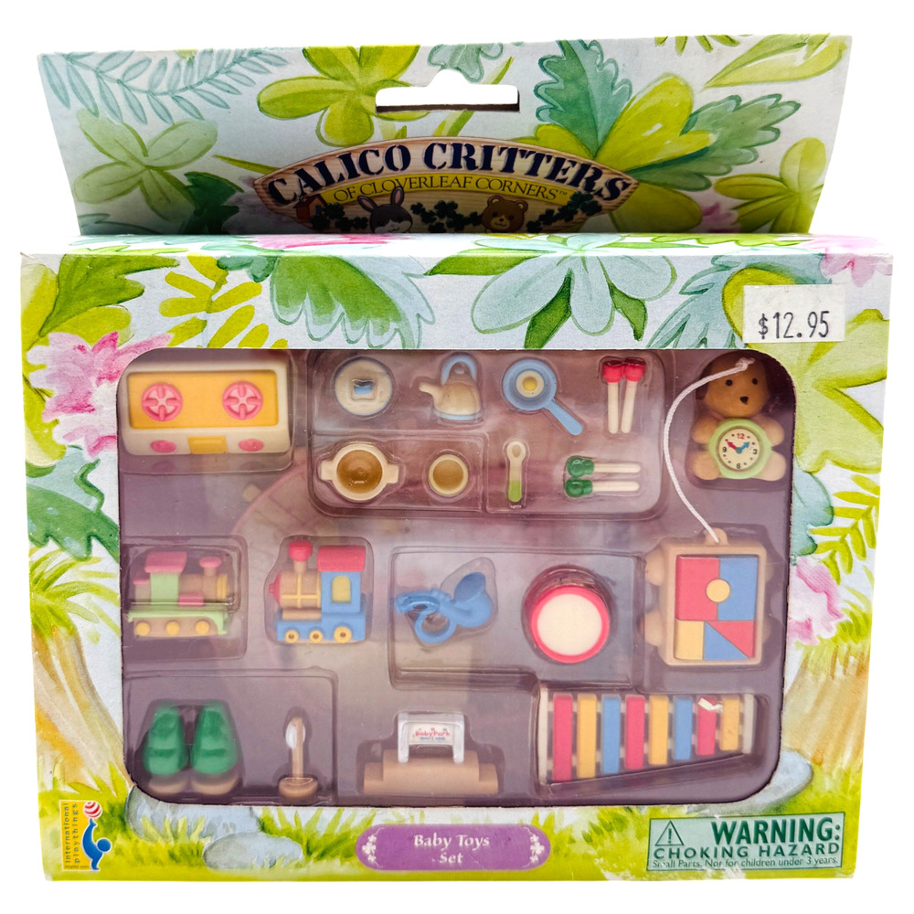 Calico Critters Baby Toys Set CC2107 Sylvanian Families Vintage HTF NOS Sealed